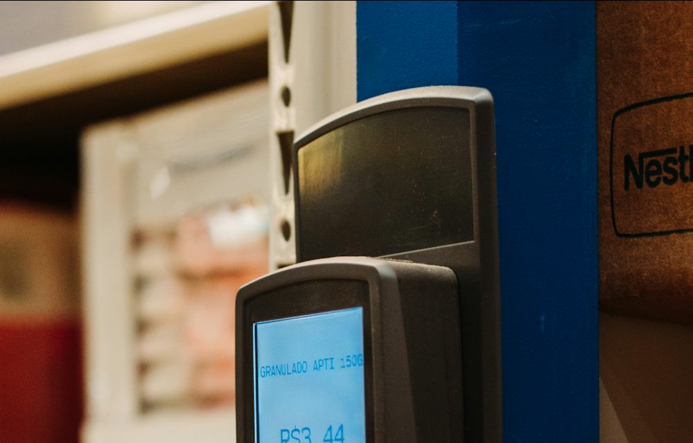 Close-up of a fingerprint being scanned