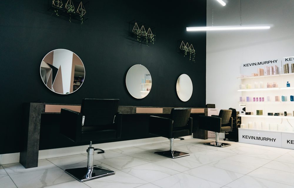 Interior of a modern hair salon